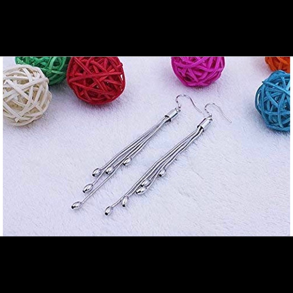 ,dangle silver alloy earrings
